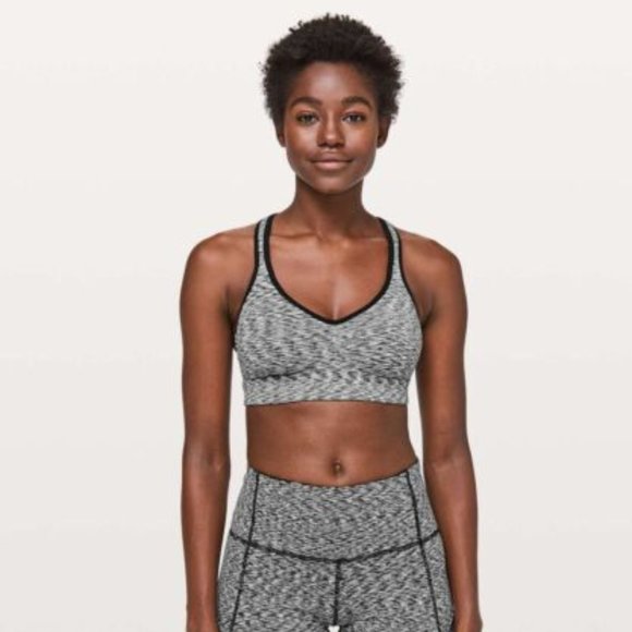 Lululemon Speed Up Lightly Padded Space Dye Sheer T-Back Sports Bra Sz 4 - Picture 1 of 11